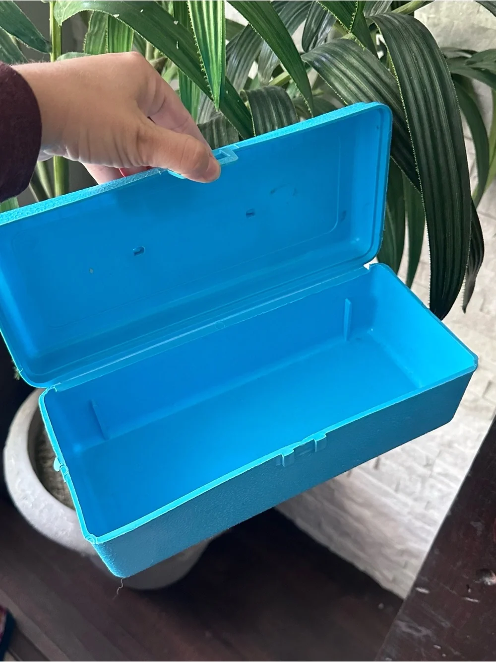Trophy Taskmaster 1970’s Midcentury Vintage Turquoise Plastic Tool Box Case